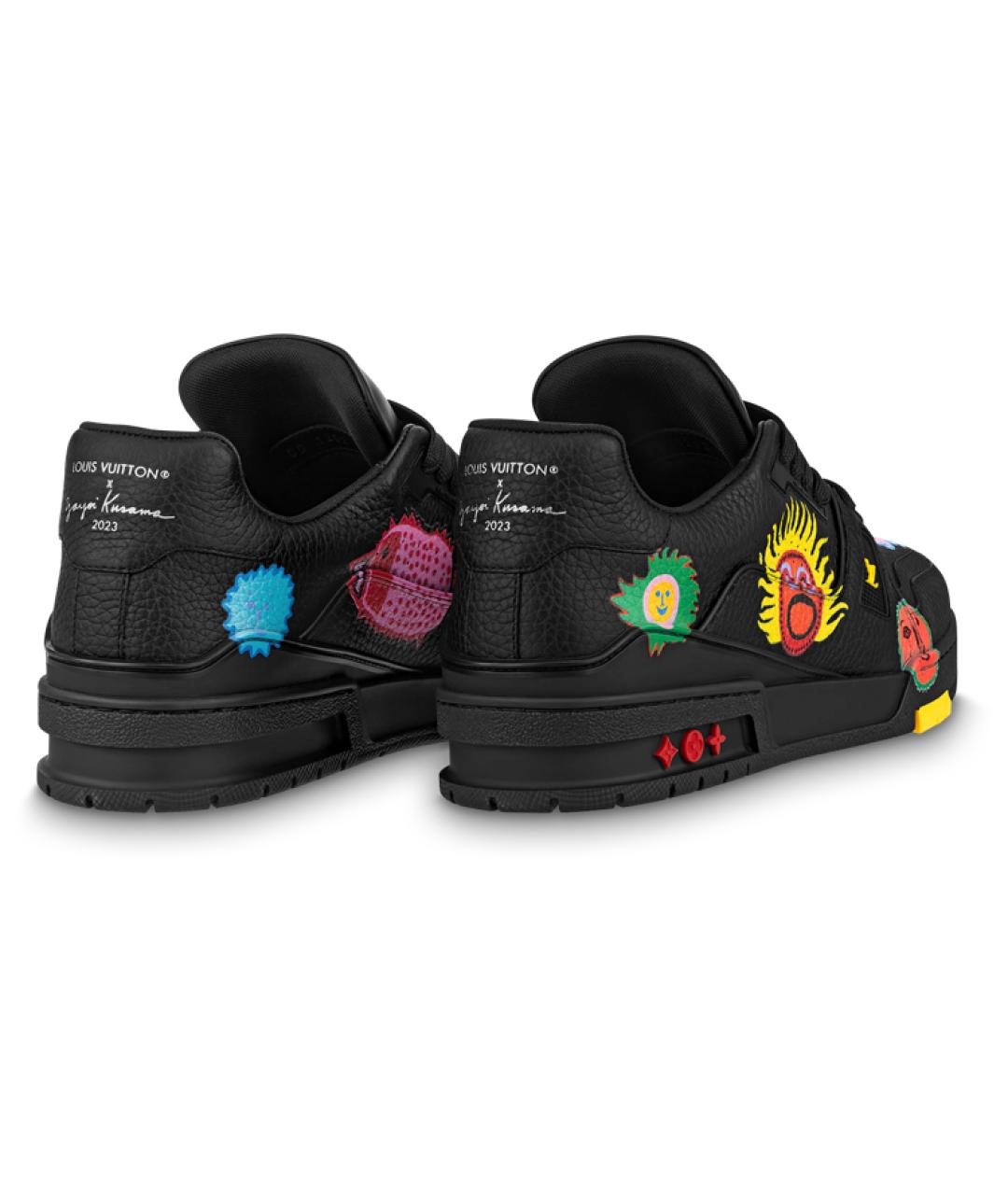 LOUIS VUITTON Черные кожаные кроссовки, фото 4