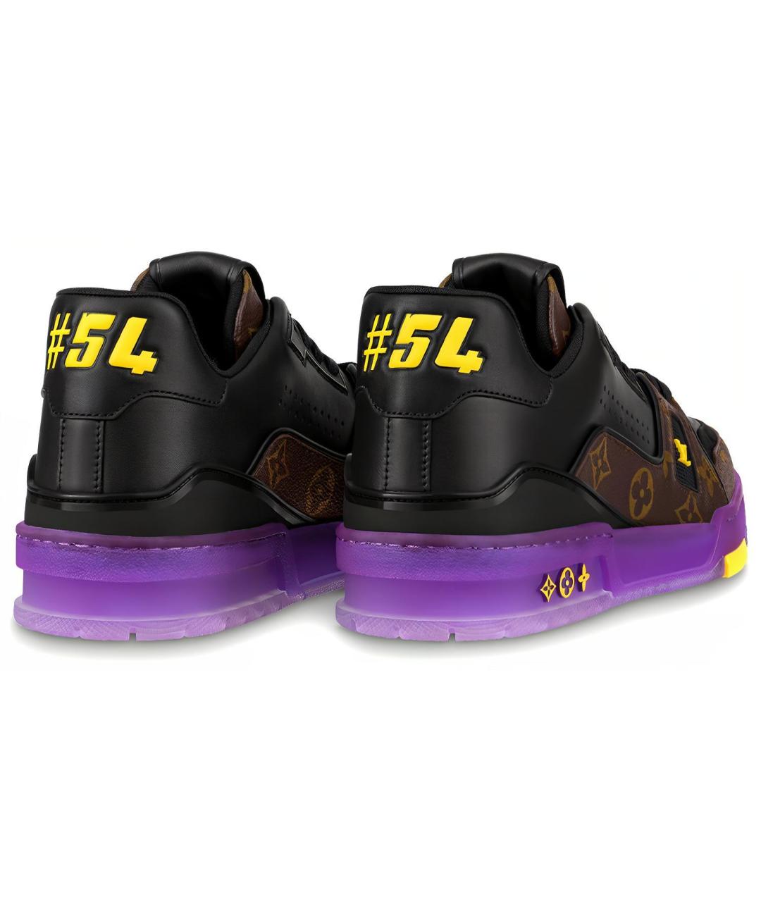 LOUIS VUITTON Коричневые кожаные низкие кроссовки / кеды, фото 3