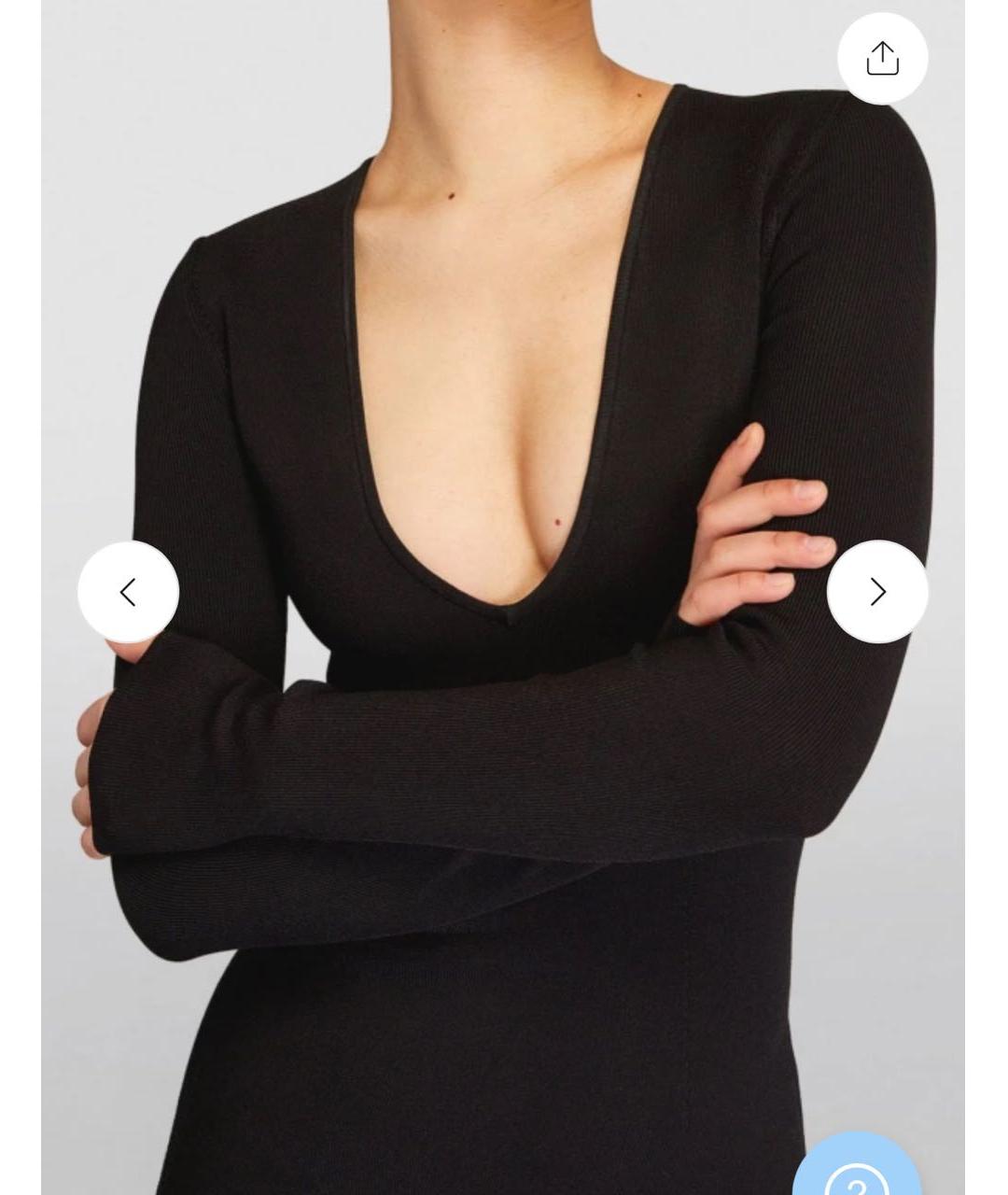 VICTORIA BECKHAM Черное вискозное коктейльное платье, фото 3