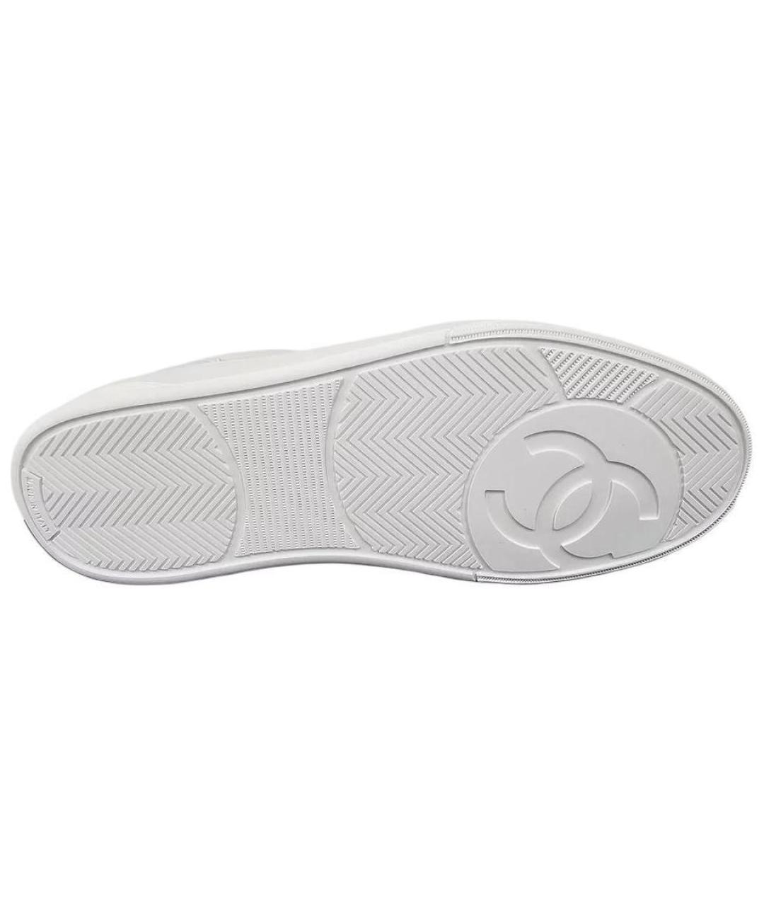 CHANEL Белые кожаные кеды, фото 5