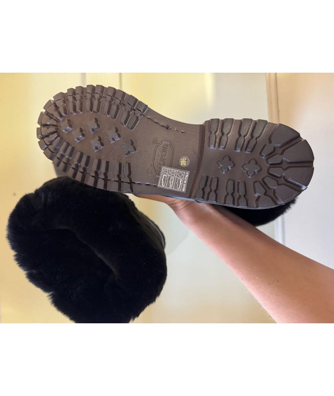 ERMANNO SCERVINO Черные кожаные полусапоги, фото 8