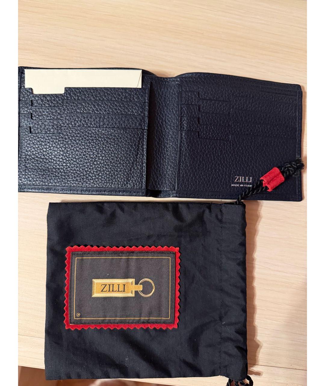 ZILLI Черный кожаный кошелек, фото 3