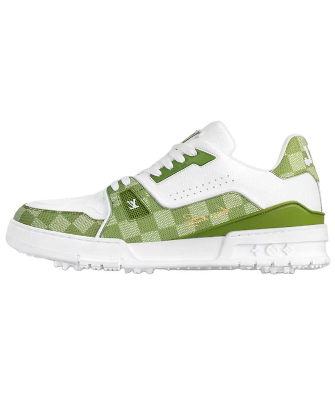 LOUIS VUITTON Зеленые низкие кроссовки / кеды, фото 2