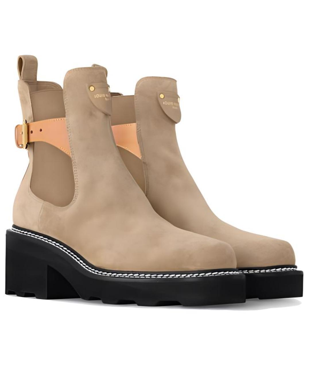 LOUIS VUITTON Коричневые сапоги, фото 3