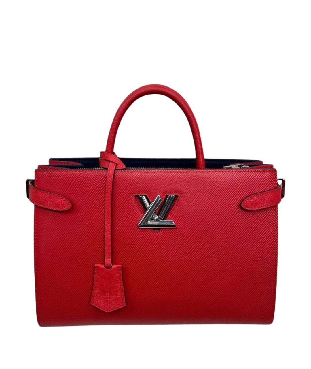 LOUIS VUITTON Красная кожаная сумка тоут, фото 1