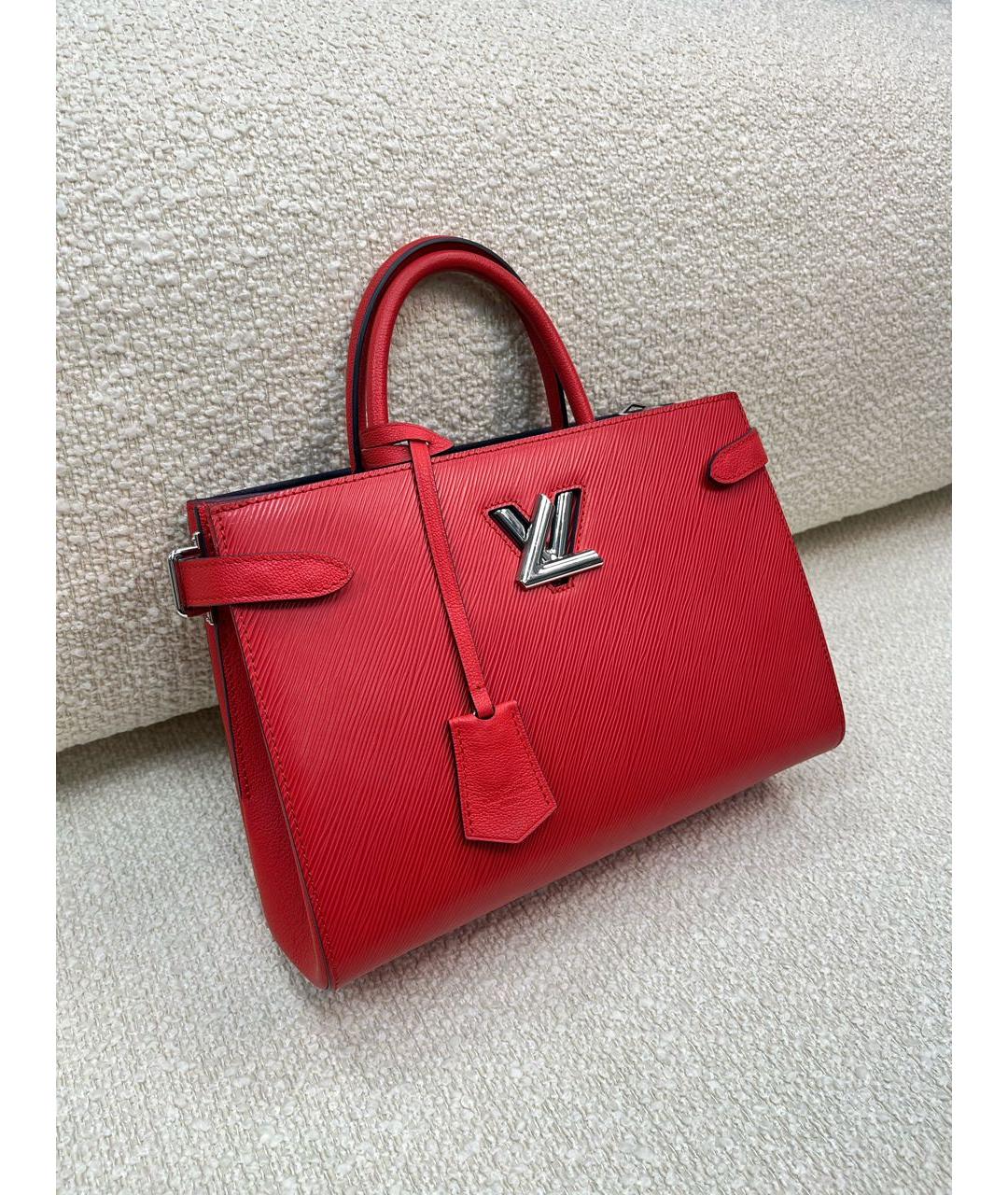 LOUIS VUITTON Красная кожаная сумка тоут, фото 2