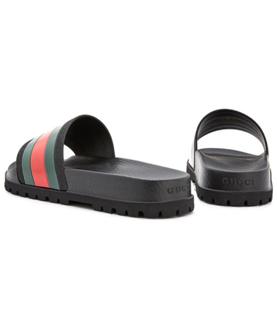 GUCCI Черные шлепанцы, фото 4