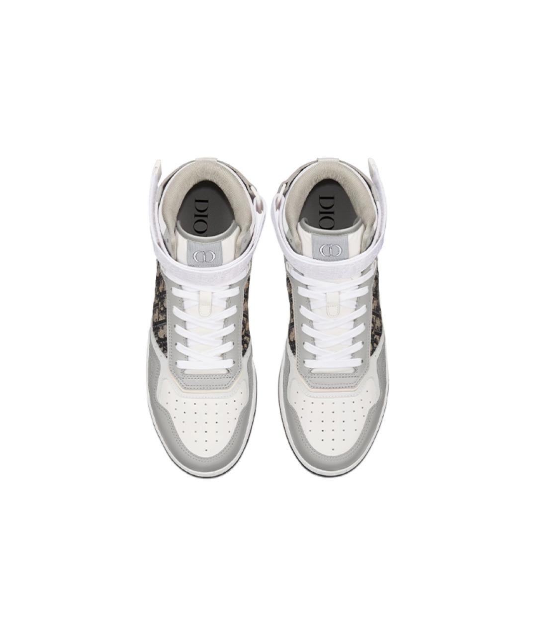 CHRISTIAN DIOR Серые кожаные низкие кроссовки / кеды, фото 5