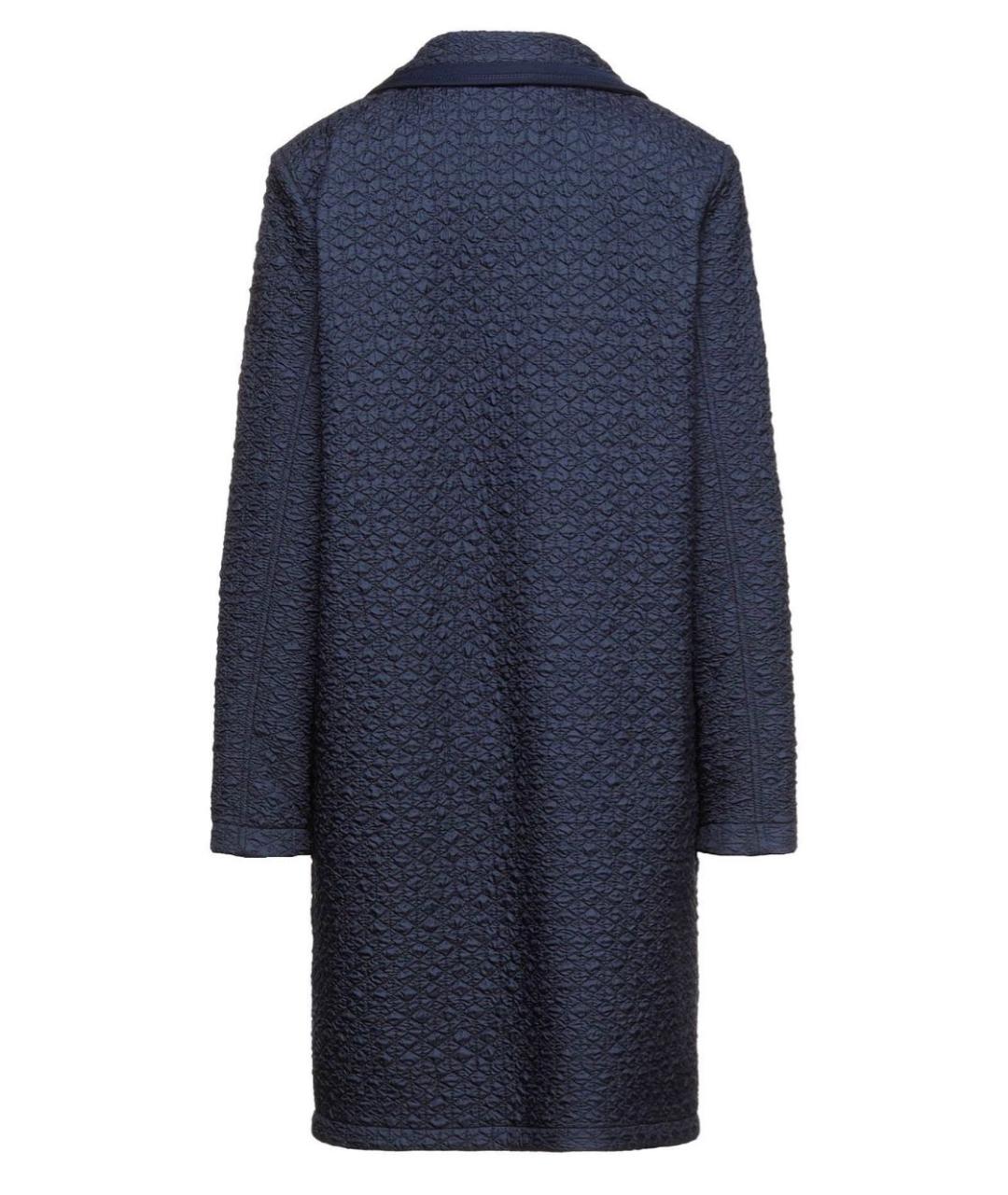 ERMANNO SCERVINO Темно-синее полиэстеровое пальто, фото 2