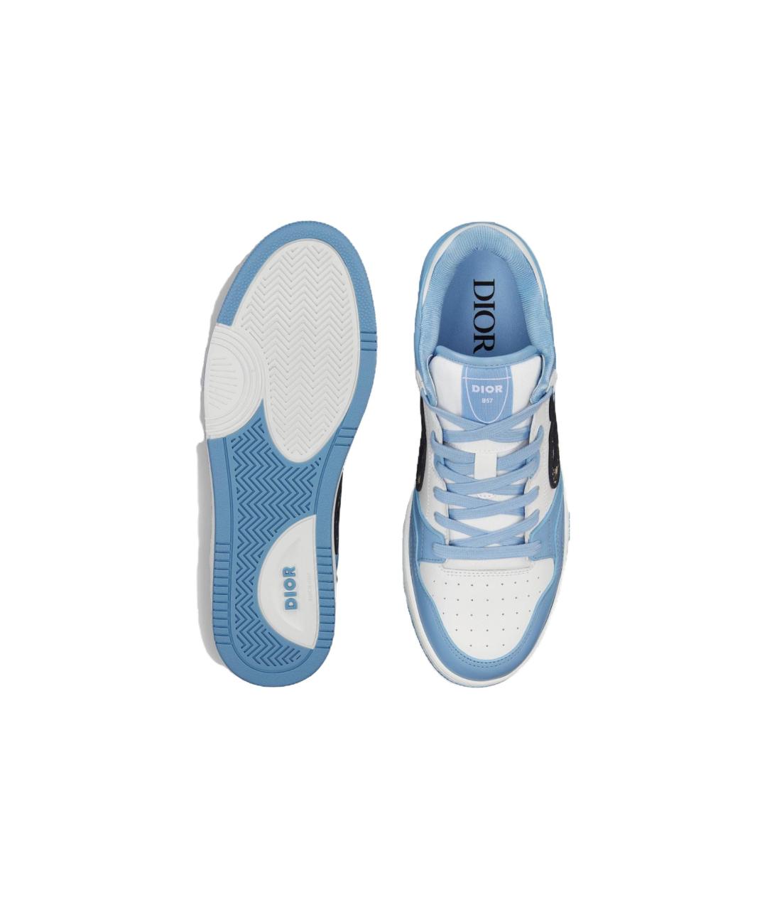 CHRISTIAN DIOR Голубые кожаные кеды, фото 5