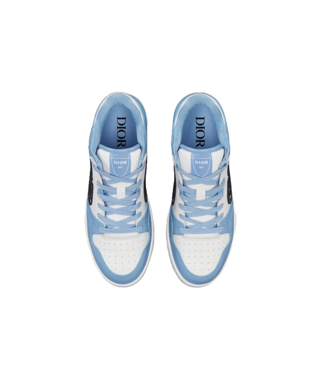 CHRISTIAN DIOR Голубые кожаные кеды, фото 4