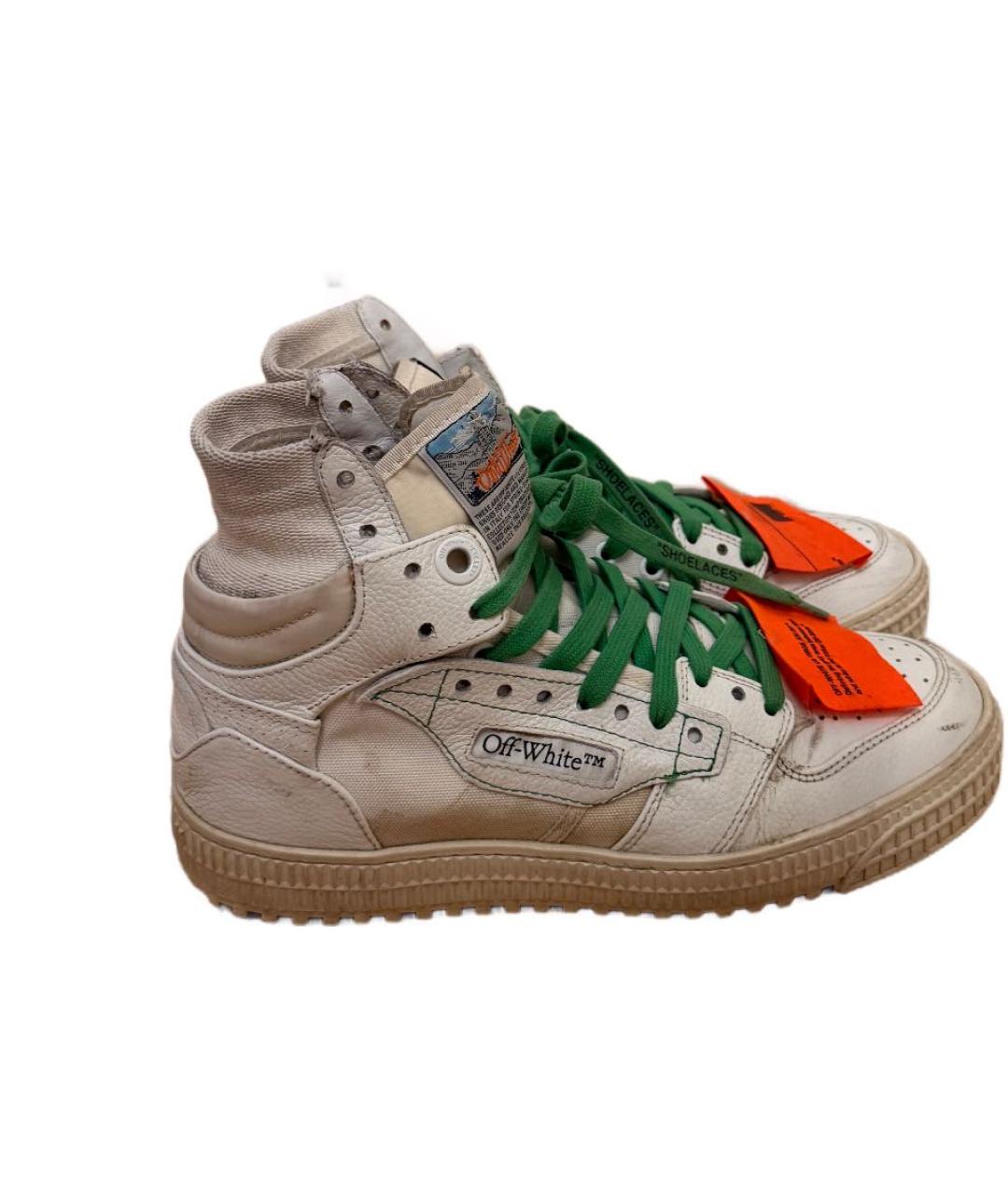 OFF-WHITE Белые кожаные кеды, фото 5