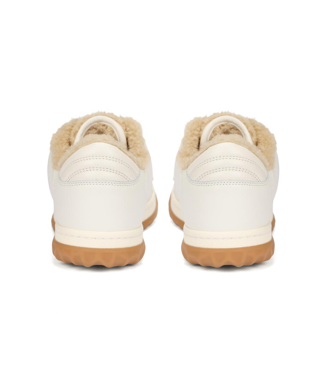 GUCCI Белые кожаные кеды, фото 4