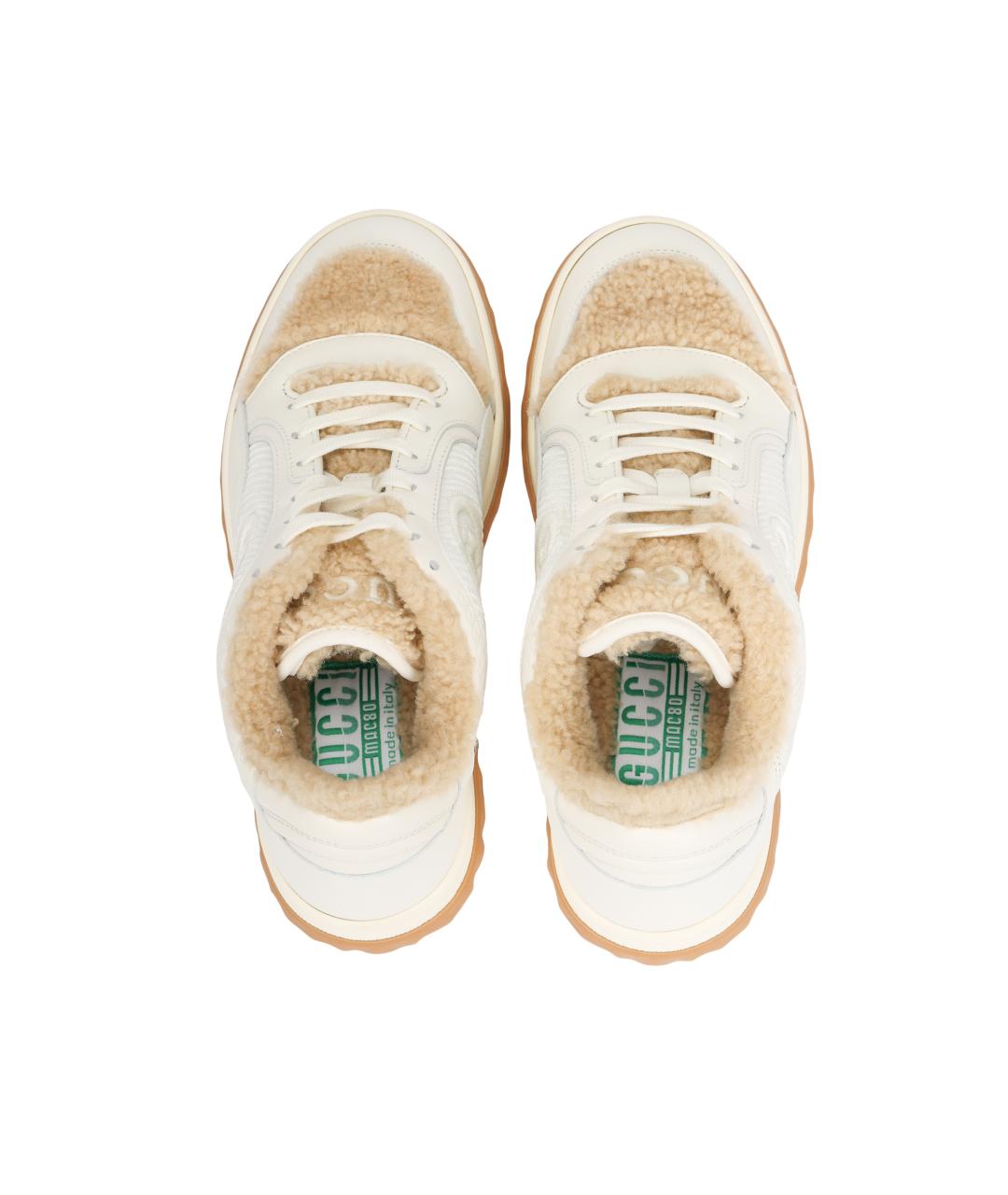 GUCCI Белые кожаные кеды, фото 3