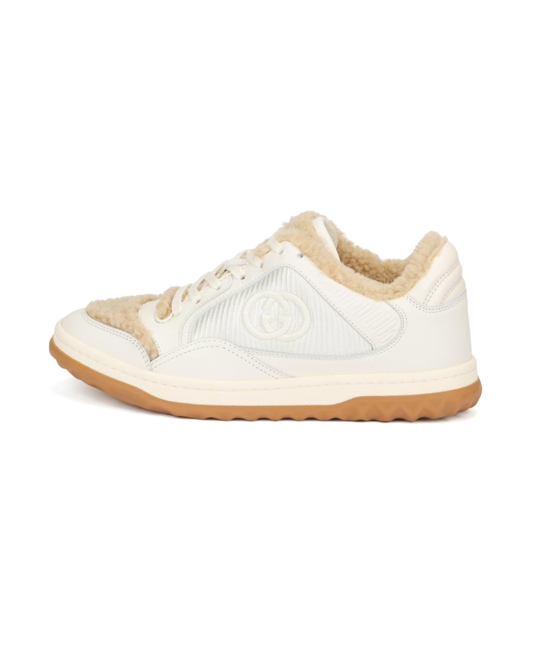 GUCCI Белые кожаные кеды, фото 2