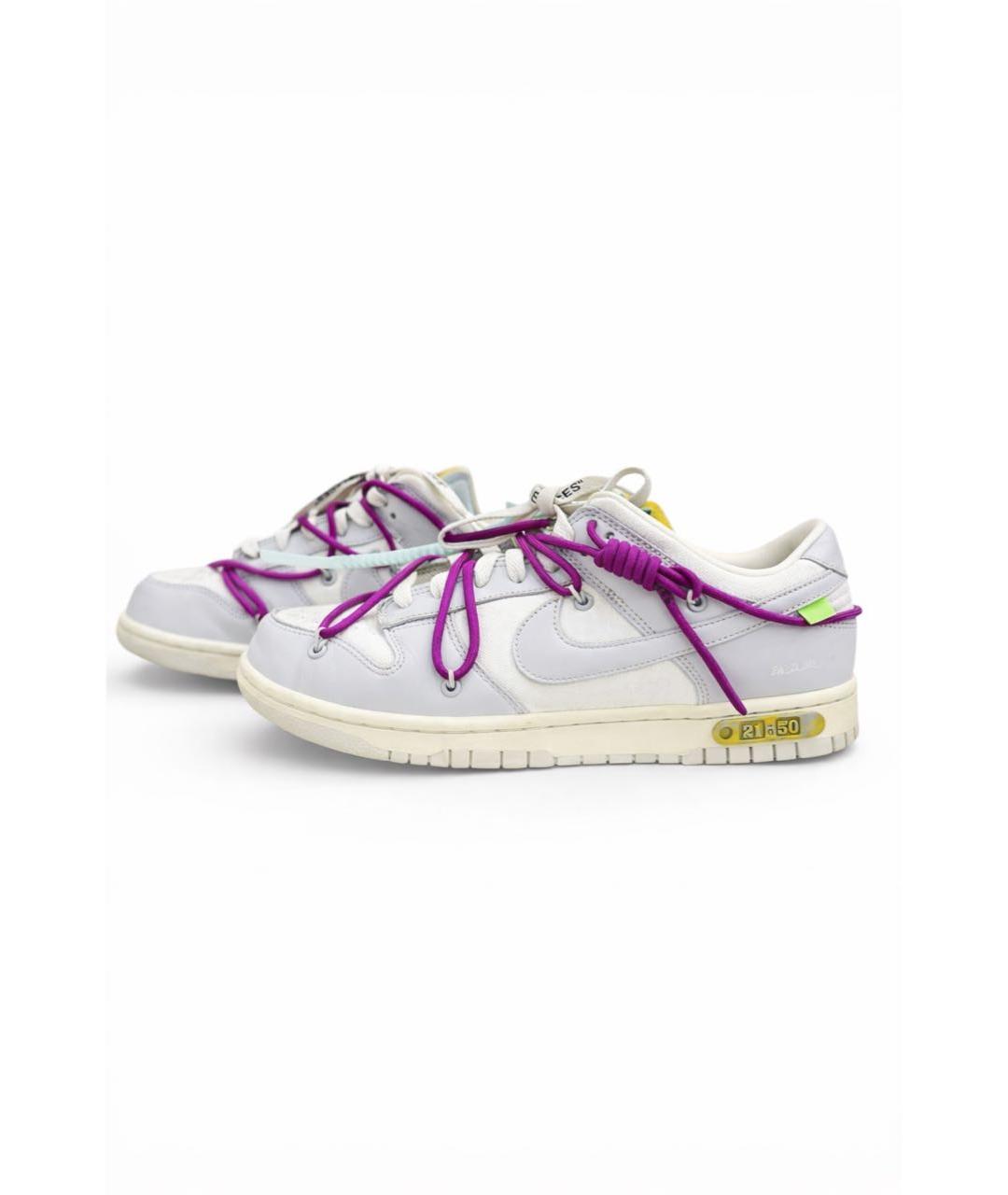 NIKE X OFF-WHITE Белые низкие кроссовки / кеды, фото 9