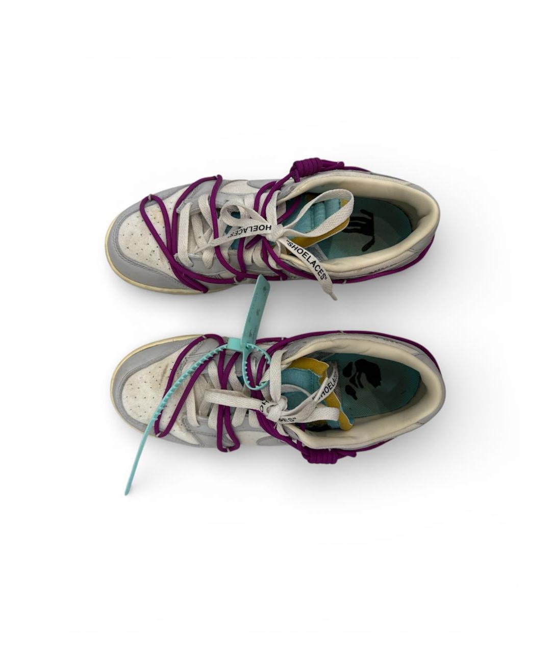 NIKE X OFF-WHITE Белые низкие кроссовки / кеды, фото 2