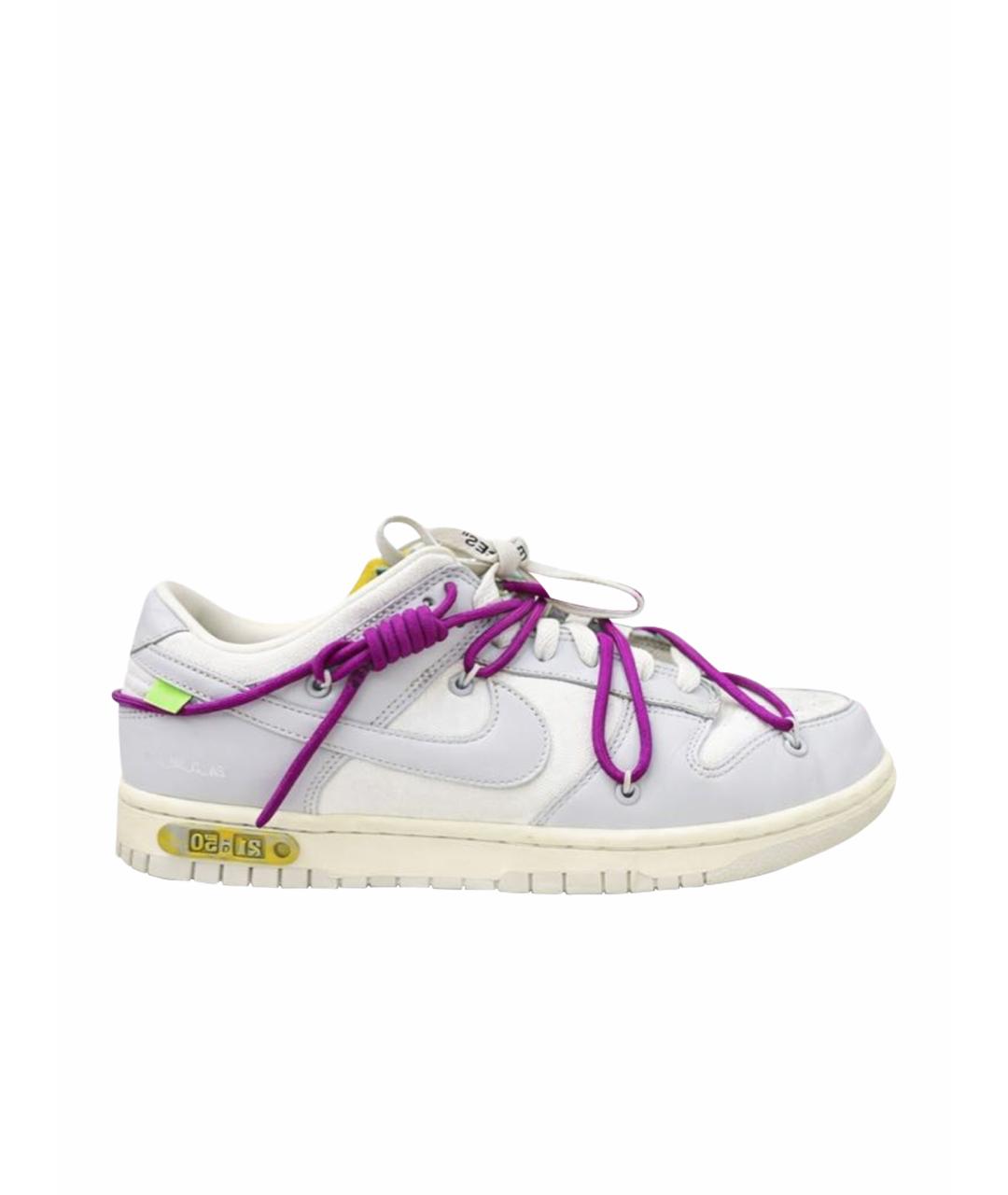 NIKE X OFF-WHITE Белые низкие кроссовки / кеды, фото 1