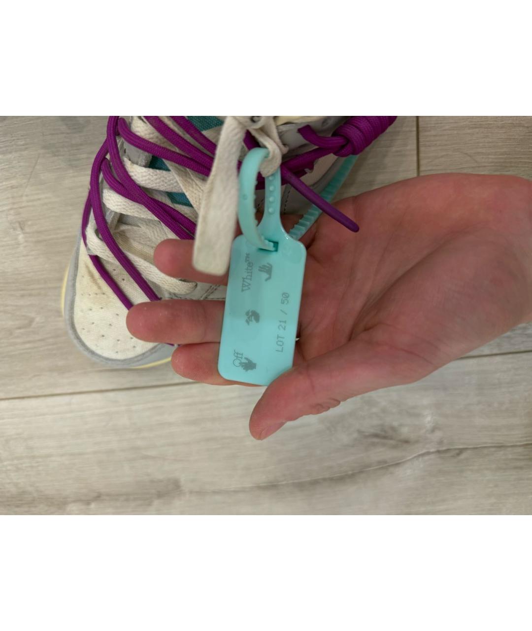 NIKE X OFF-WHITE Белые низкие кроссовки / кеды, фото 8