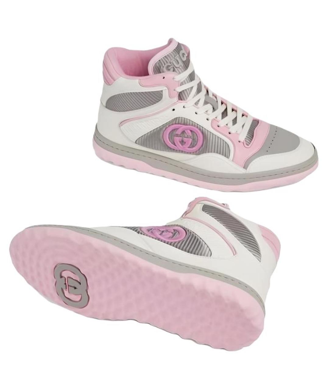 GUCCI Розовые текстильные кроссовки, фото 5