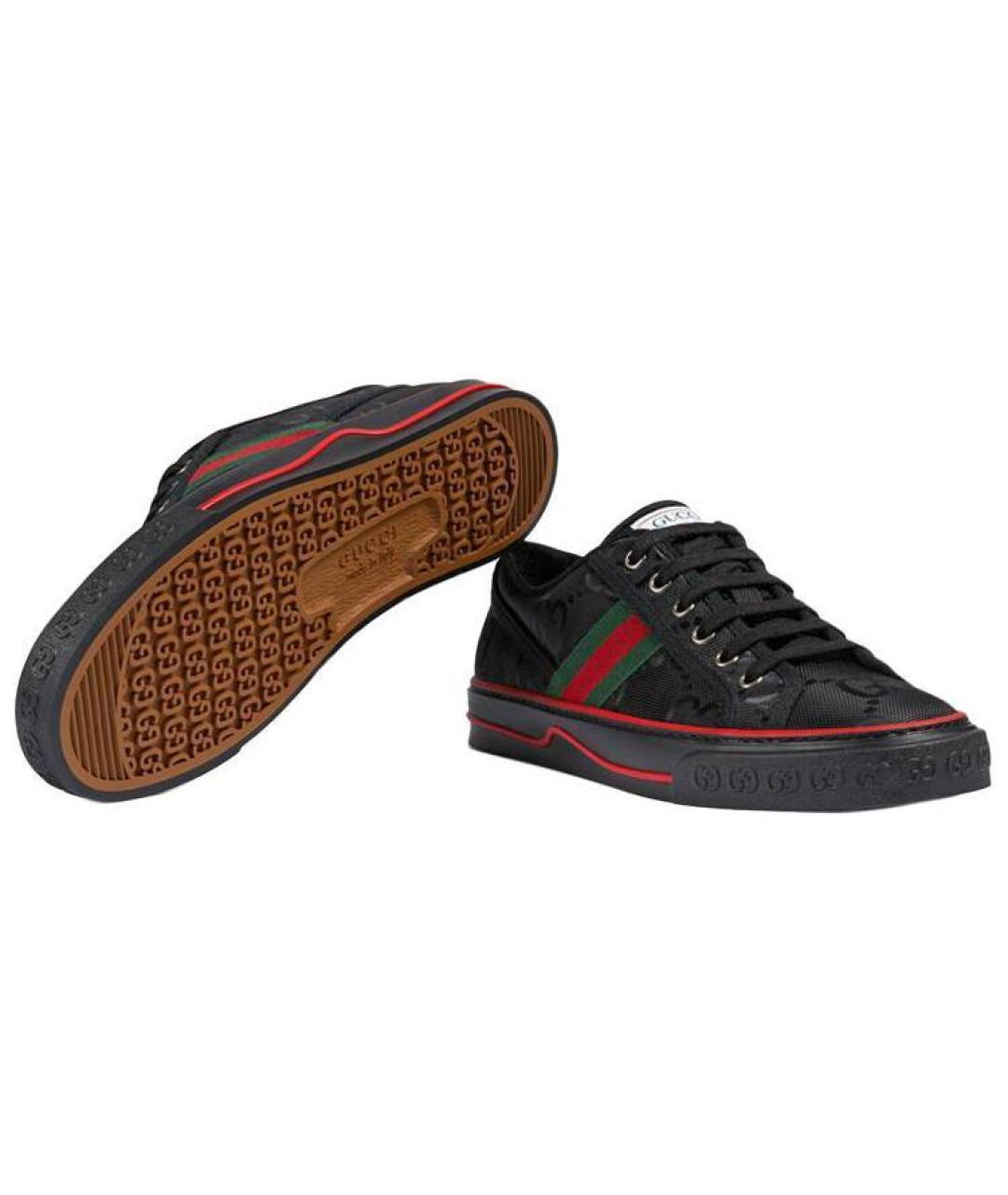 GUCCI Черные текстильные кеды, фото 5