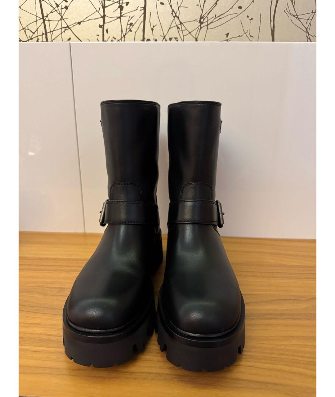 PRADA Черные кожаные ботинки, фото 2