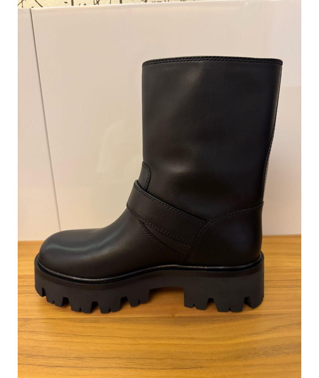 PRADA Черные кожаные ботинки, фото 7