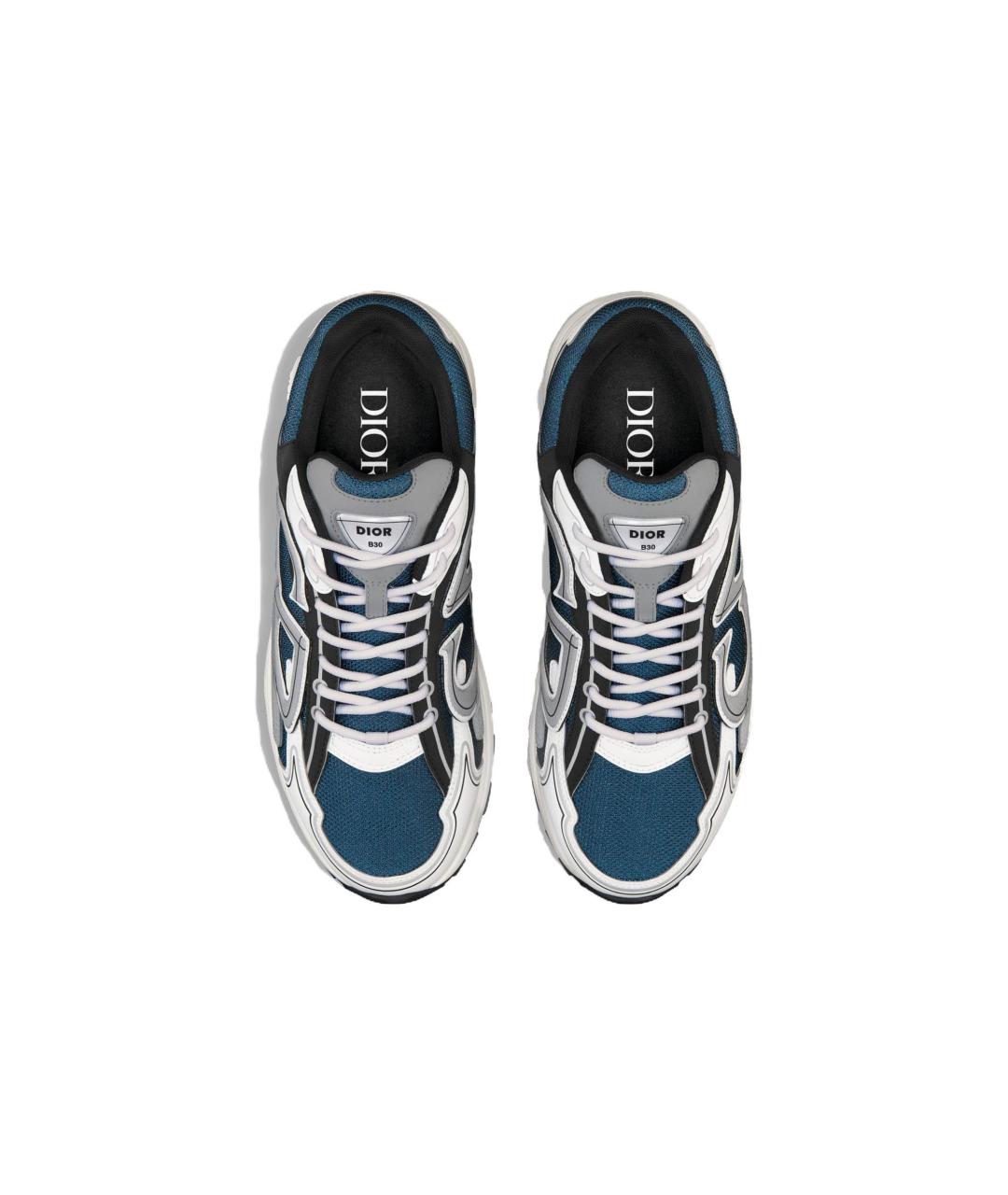 CHRISTIAN DIOR Синие текстильные низкие кроссовки / кеды, фото 4