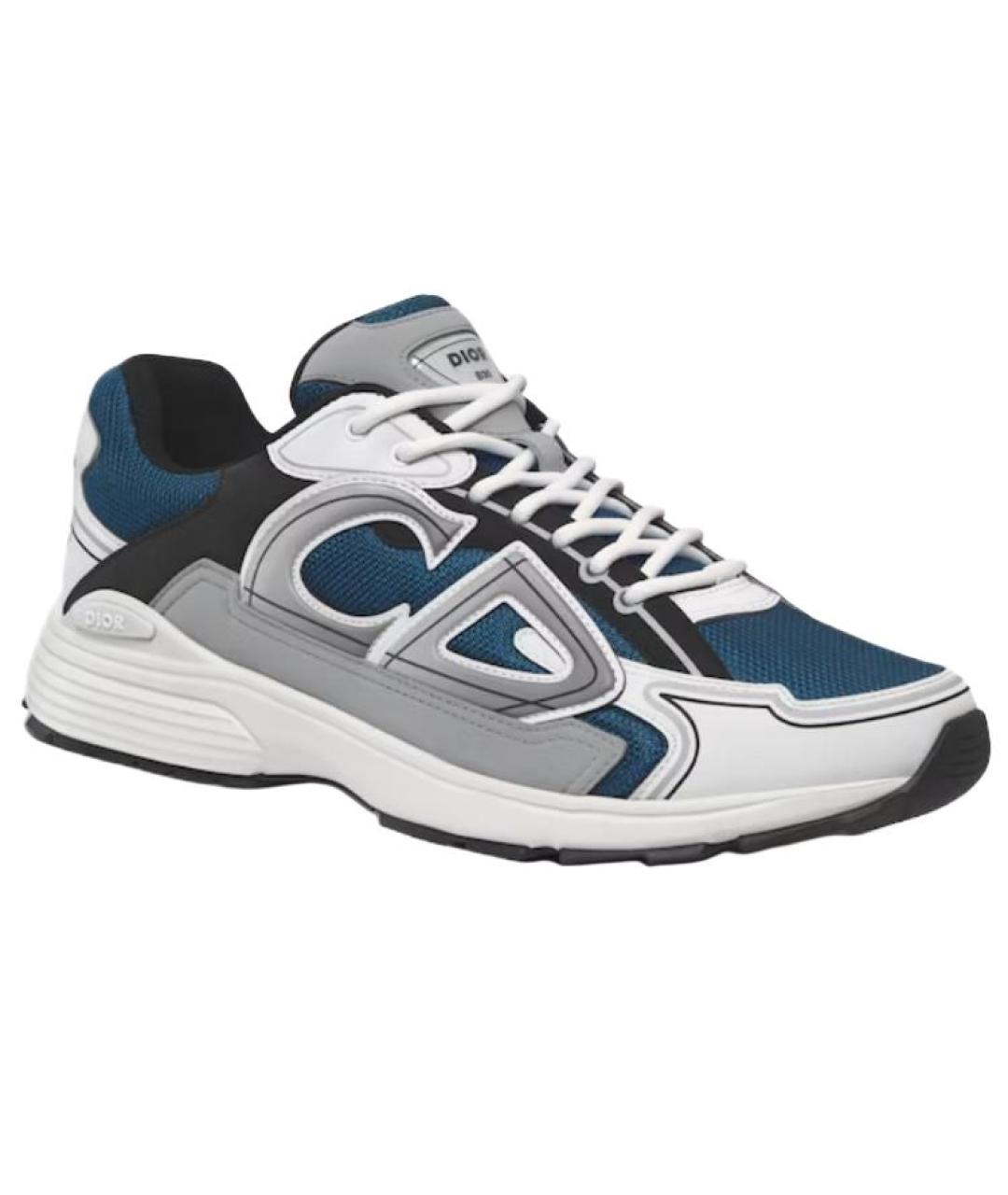 CHRISTIAN DIOR Синие текстильные низкие кроссовки / кеды, фото 3