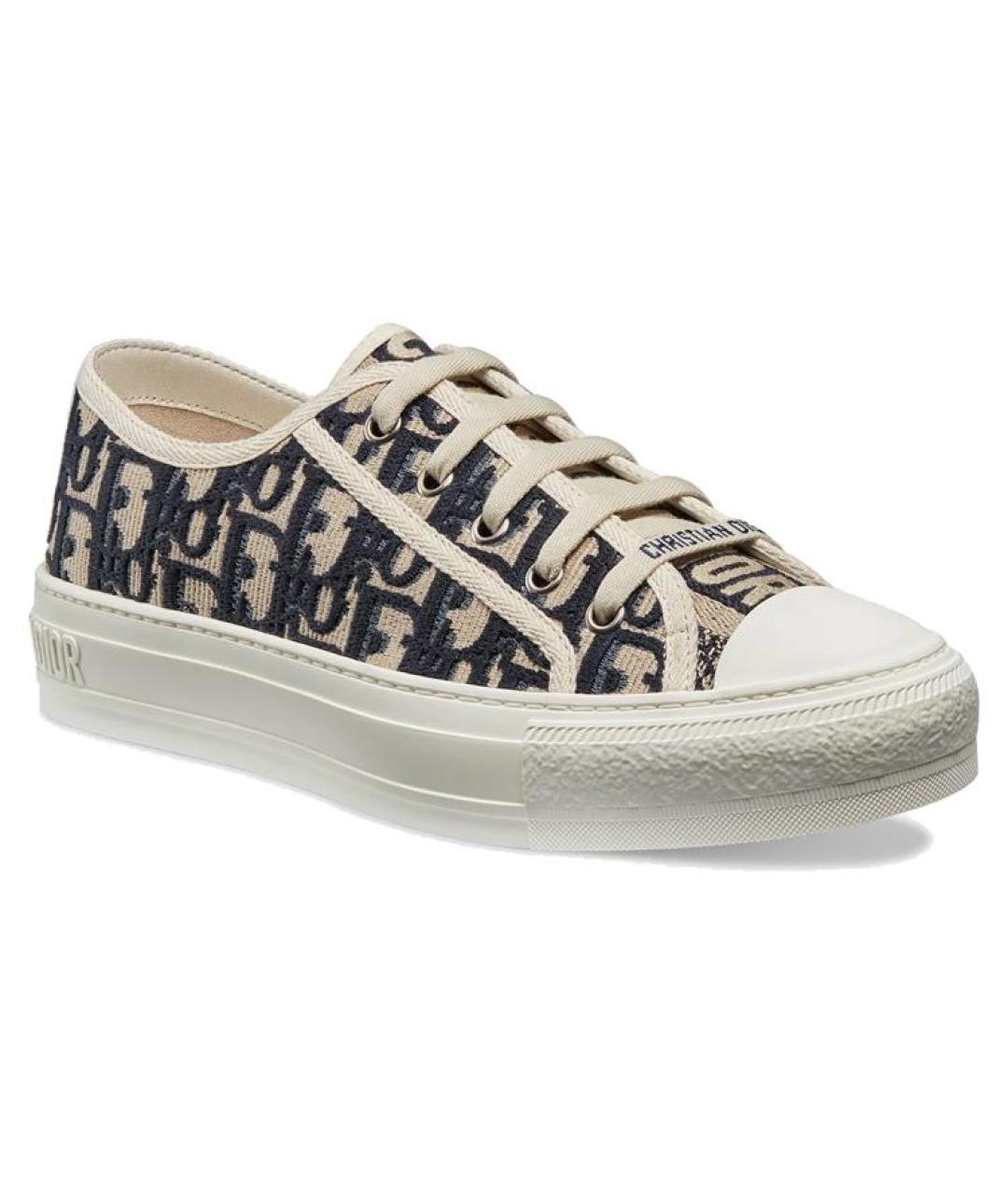 CHRISTIAN DIOR Синие текстильные кеды, фото 3