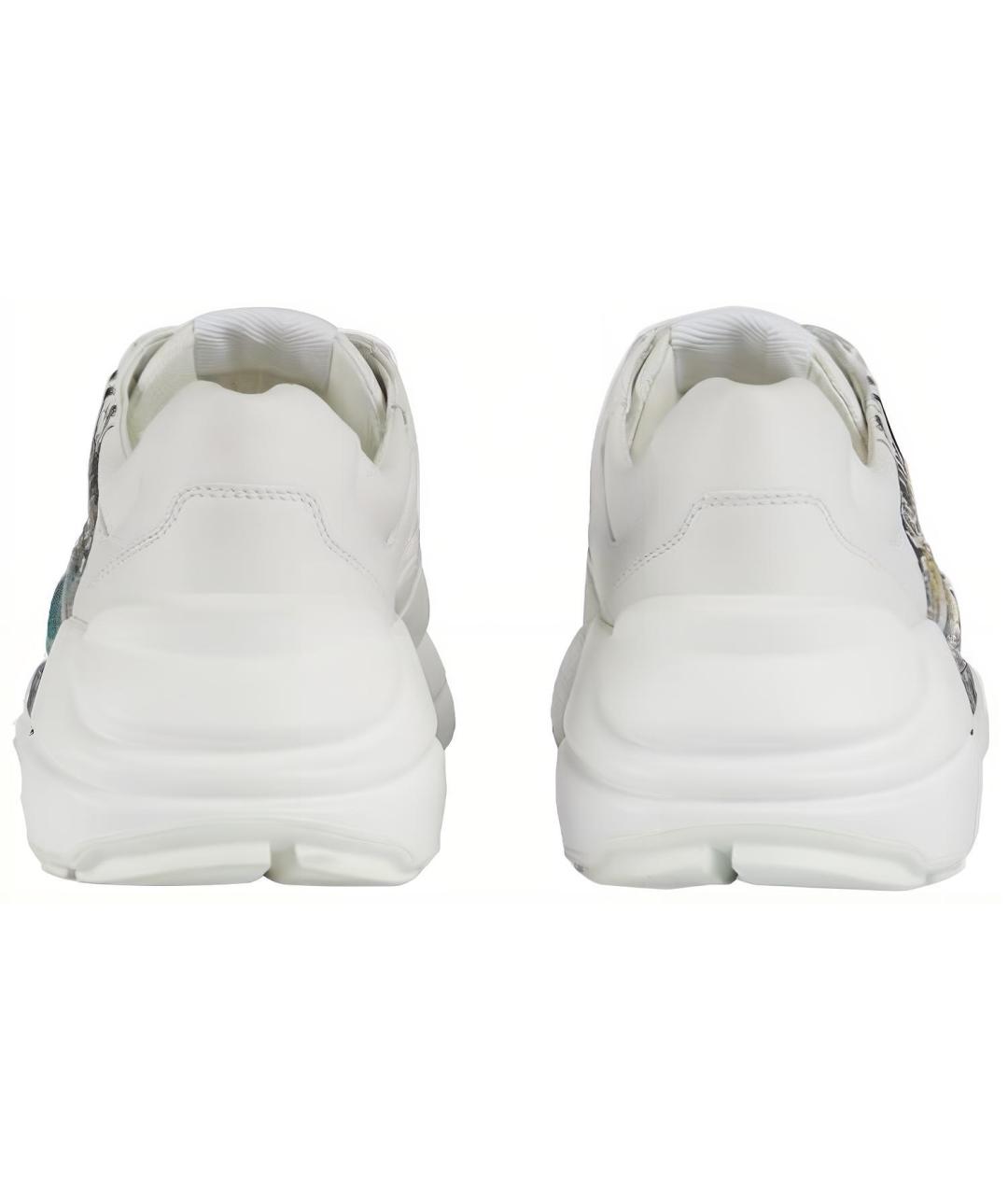 GUCCI Белые кожаные кроссовки, фото 5