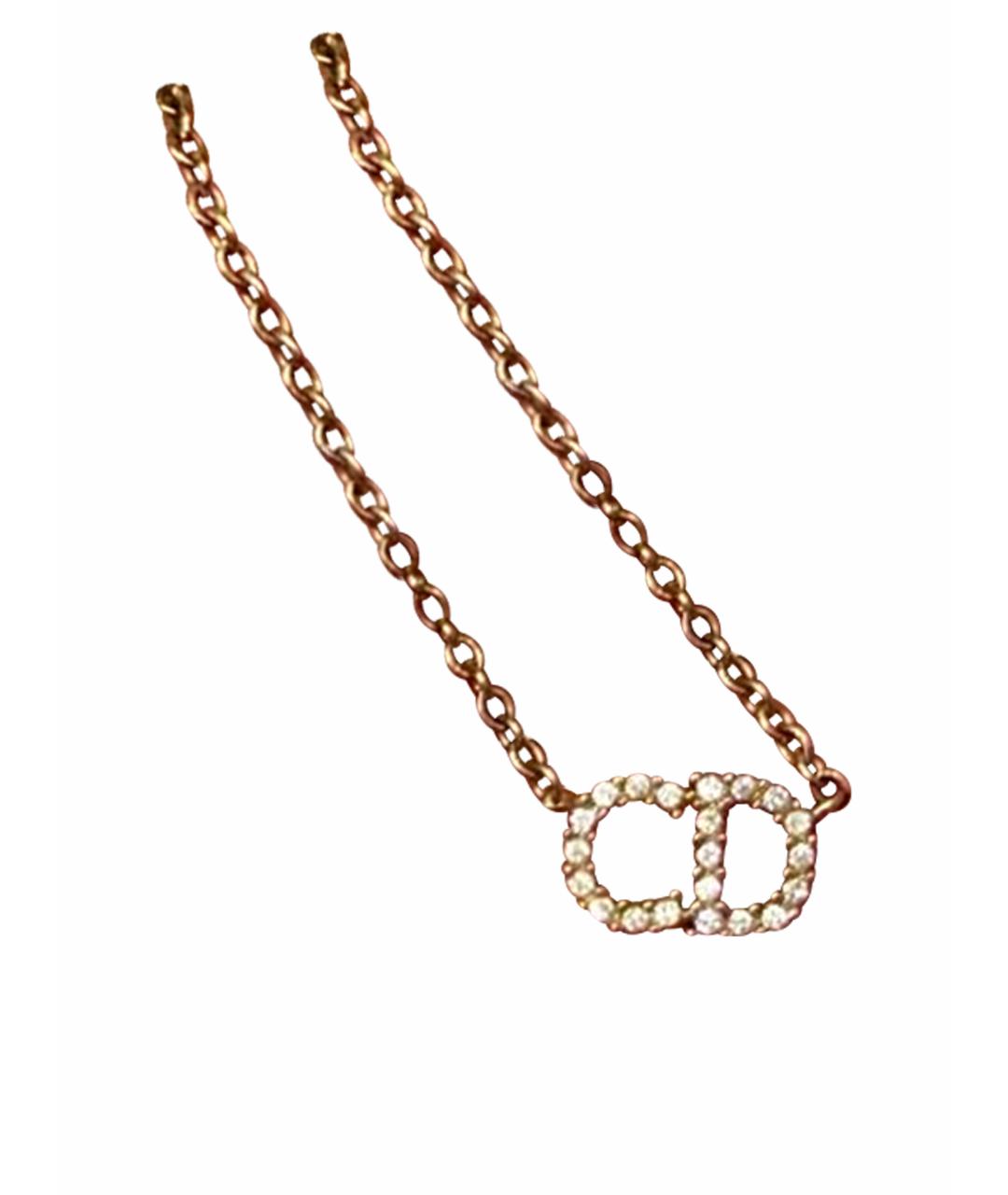 CHRISTIAN DIOR Золотое металлическое колье, фото 1