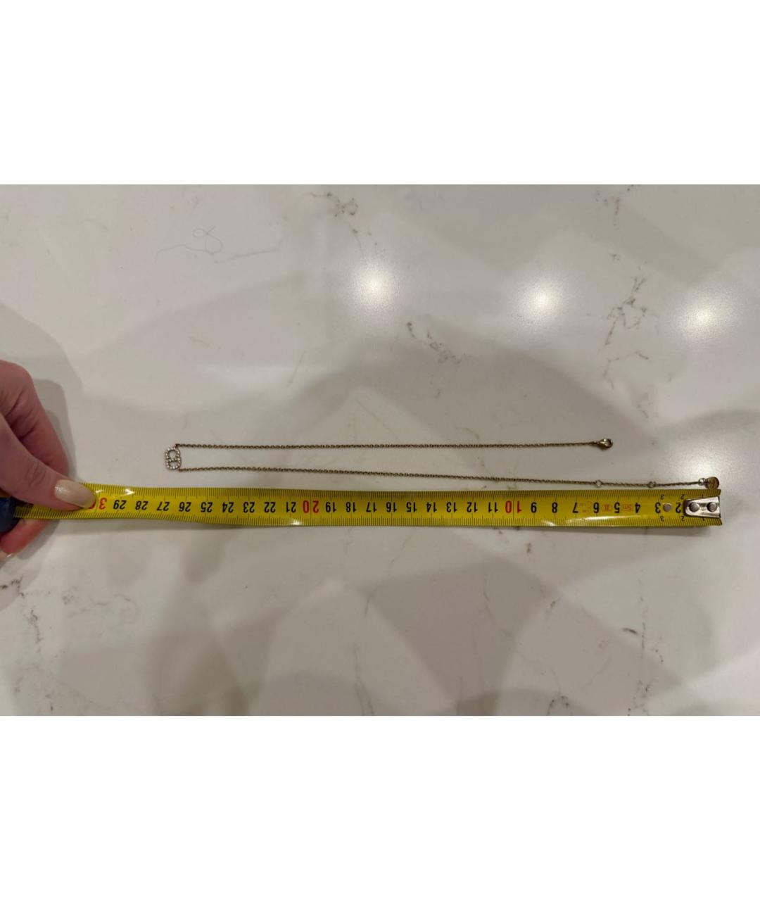 CHRISTIAN DIOR Золотое металлическое колье, фото 4