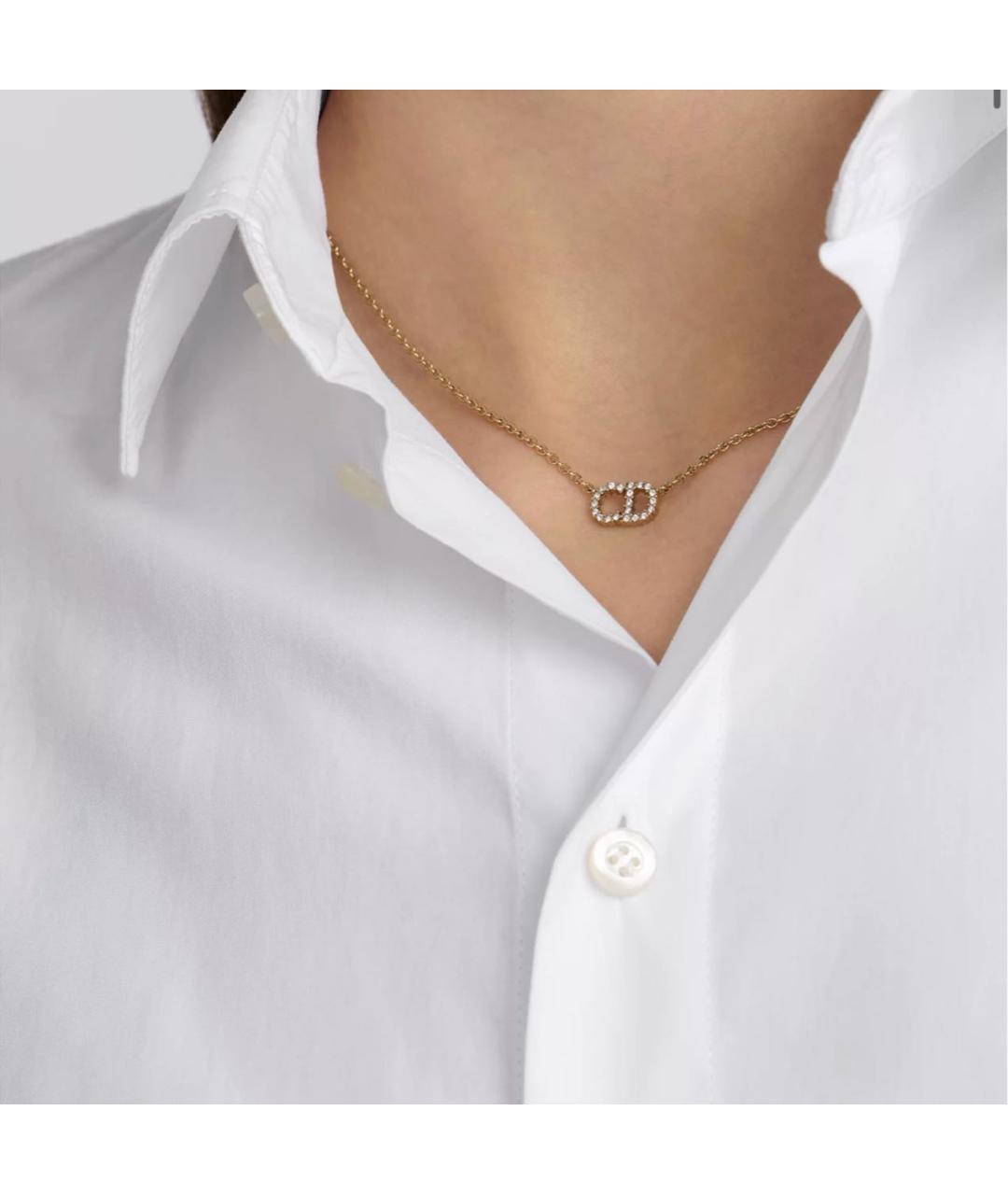 CHRISTIAN DIOR Золотое металлическое колье, фото 5