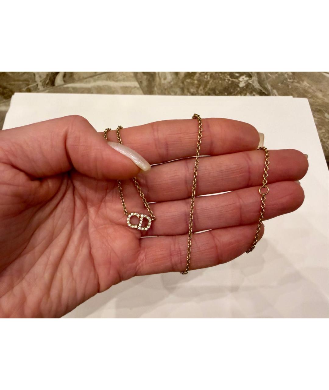 CHRISTIAN DIOR Золотое металлическое колье, фото 6