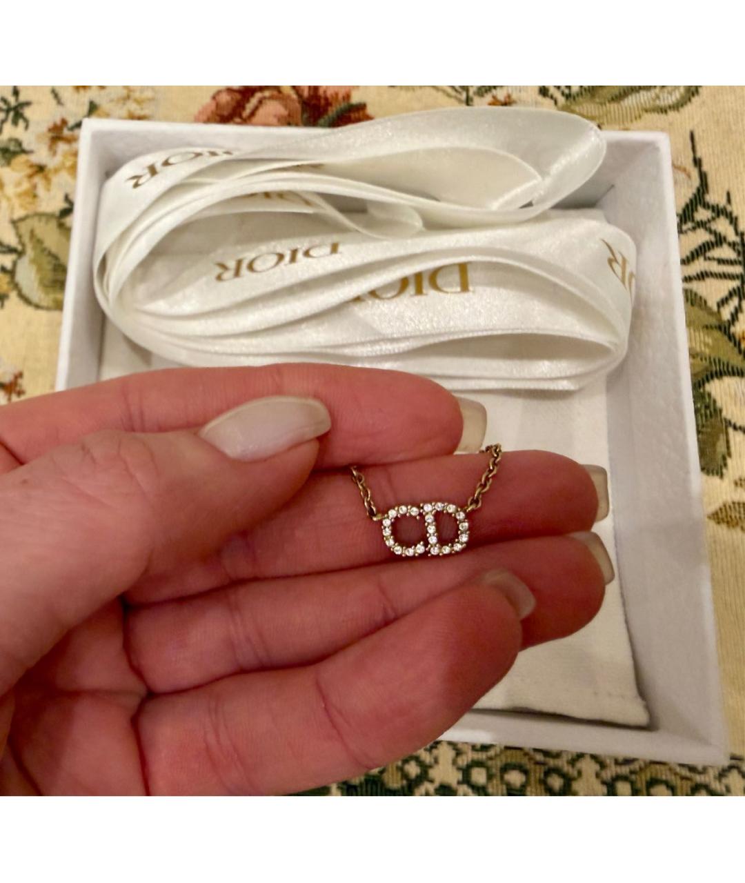 CHRISTIAN DIOR Золотое металлическое колье, фото 3