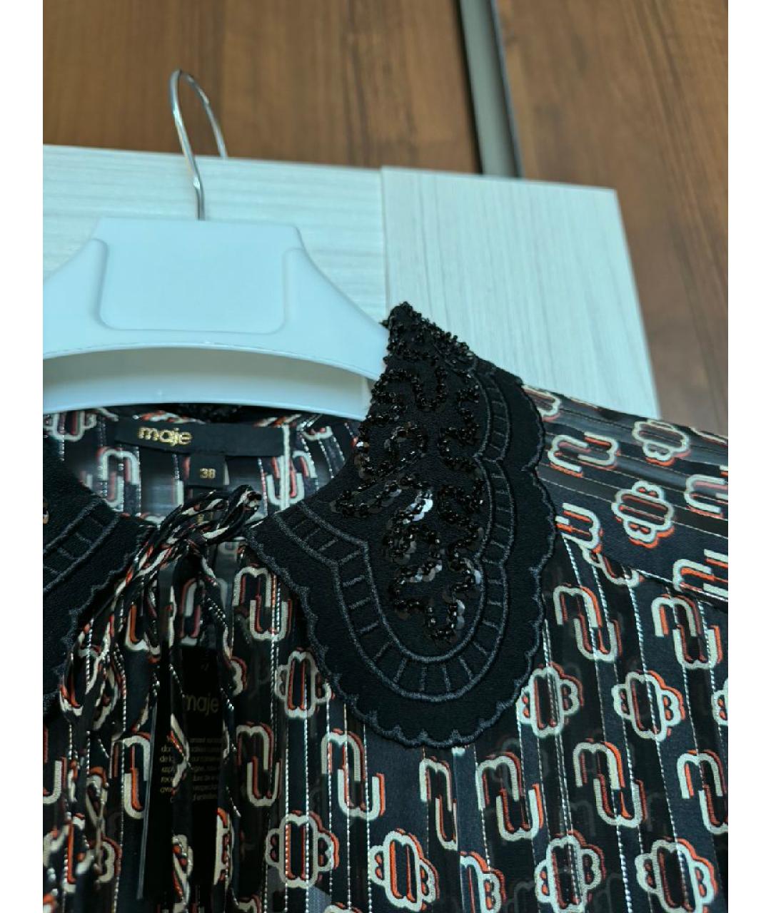 MAJE Мульти шелковое повседневное платье, фото 4