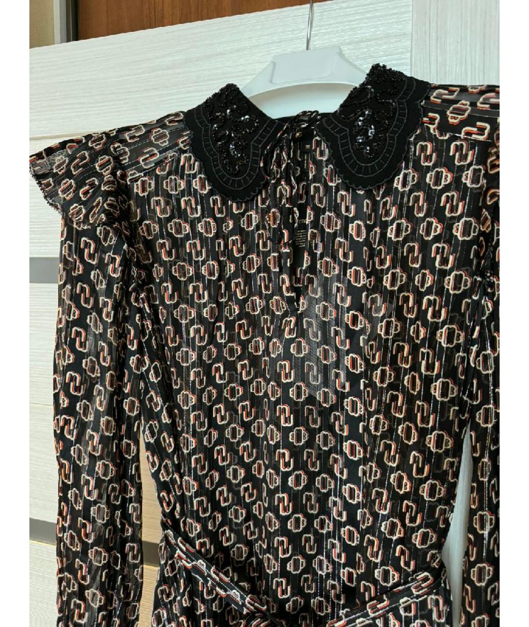 MAJE Мульти шелковое повседневное платье, фото 3