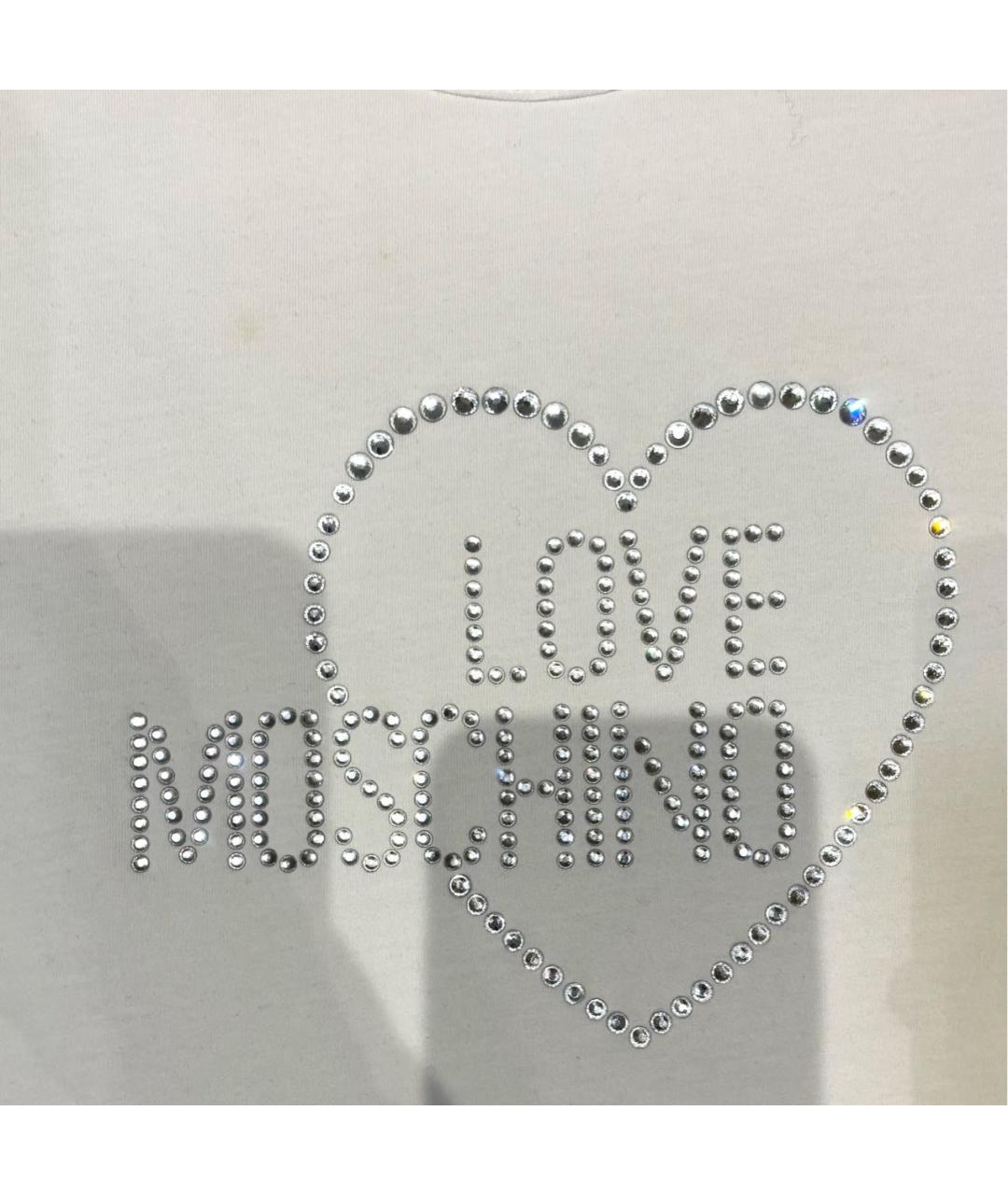LOVE MOSCHINO Белый хлопковый детская футболка / топ, фото 3