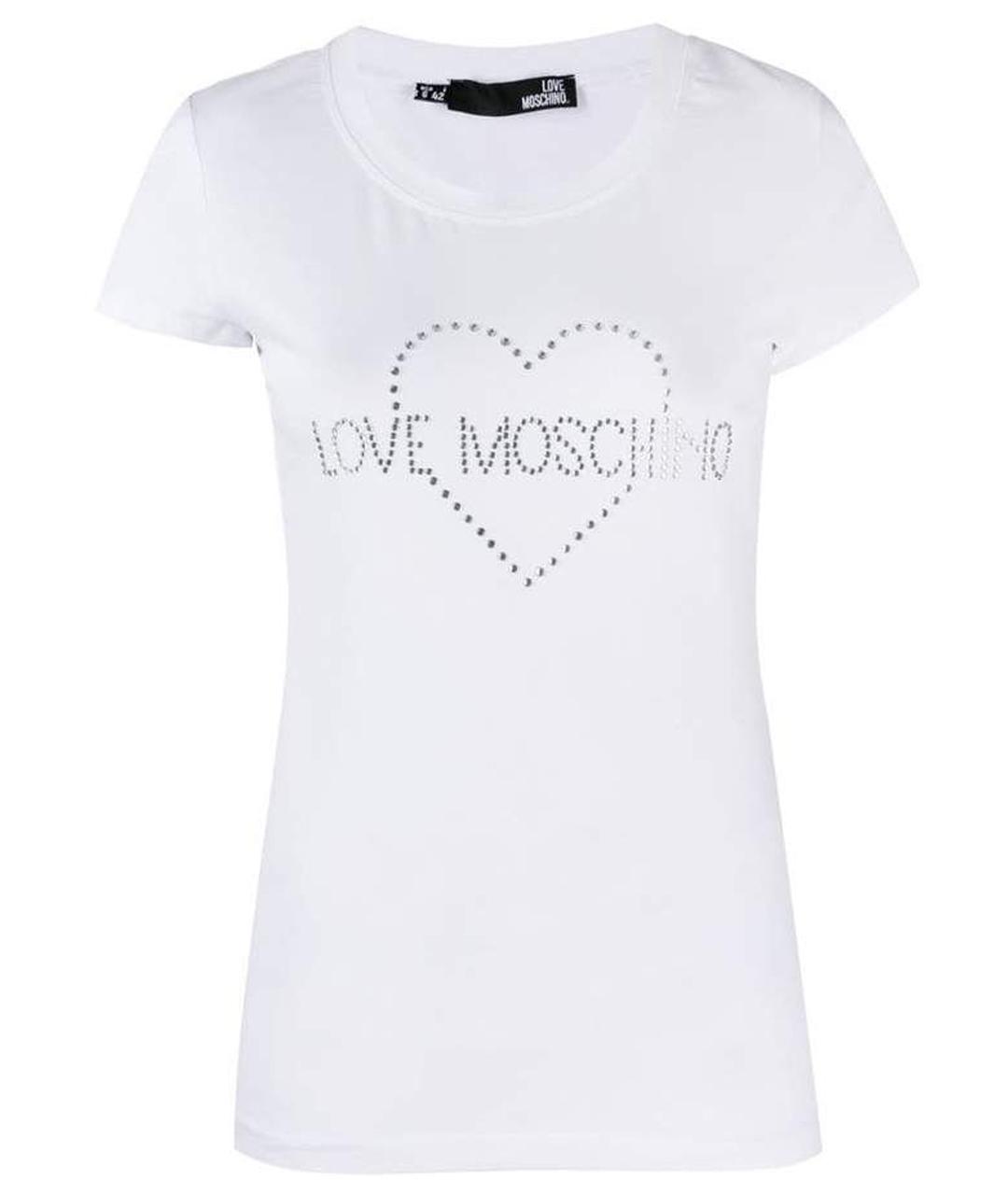 LOVE MOSCHINO Белый хлопковый детская футболка / топ, фото 1