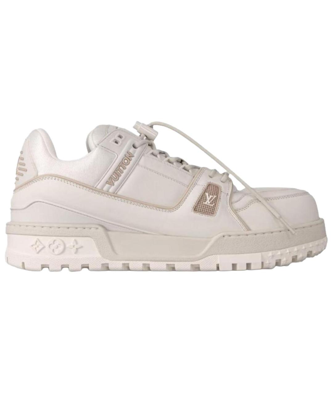 LOUIS VUITTON Белые кожаные кроссовки, фото 1