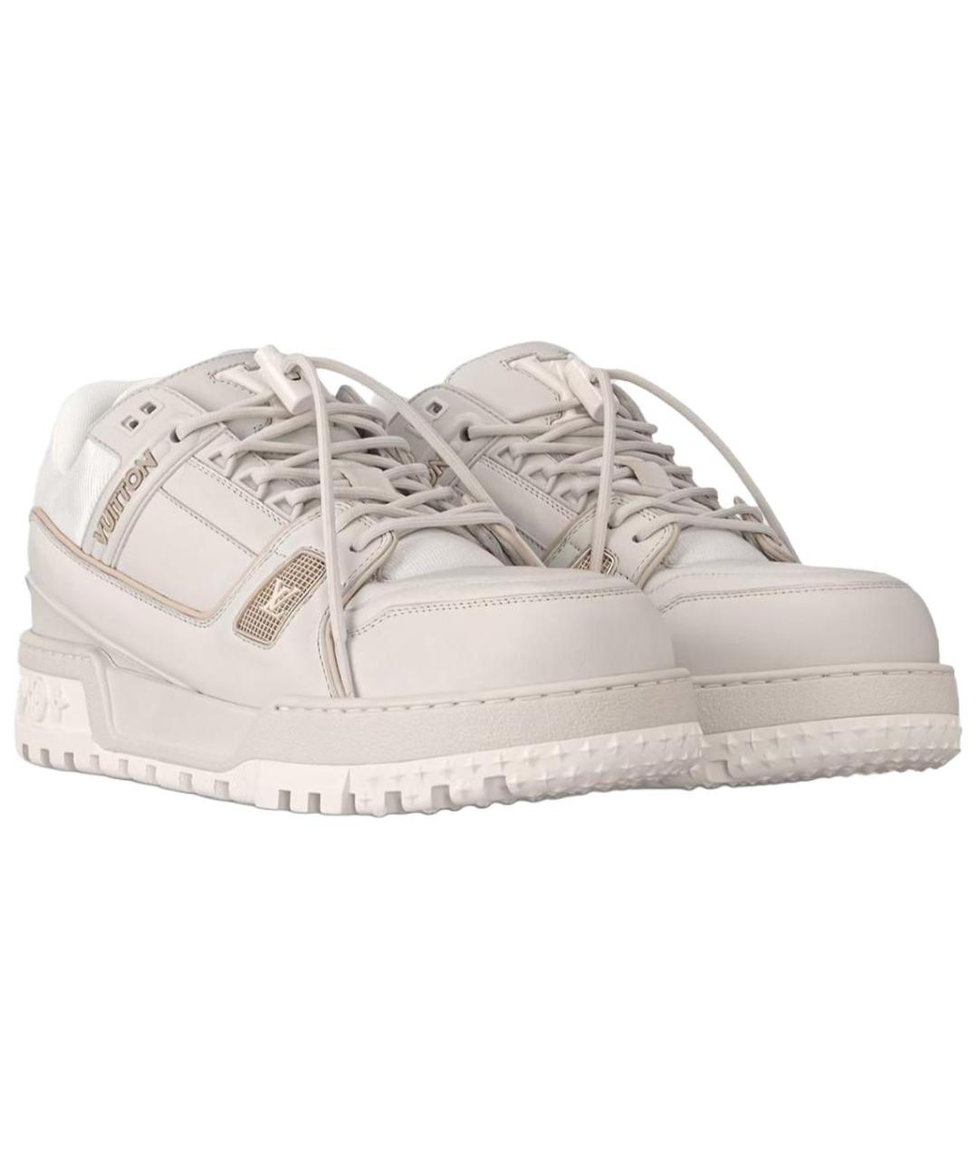 LOUIS VUITTON Белые кожаные кроссовки, фото 3