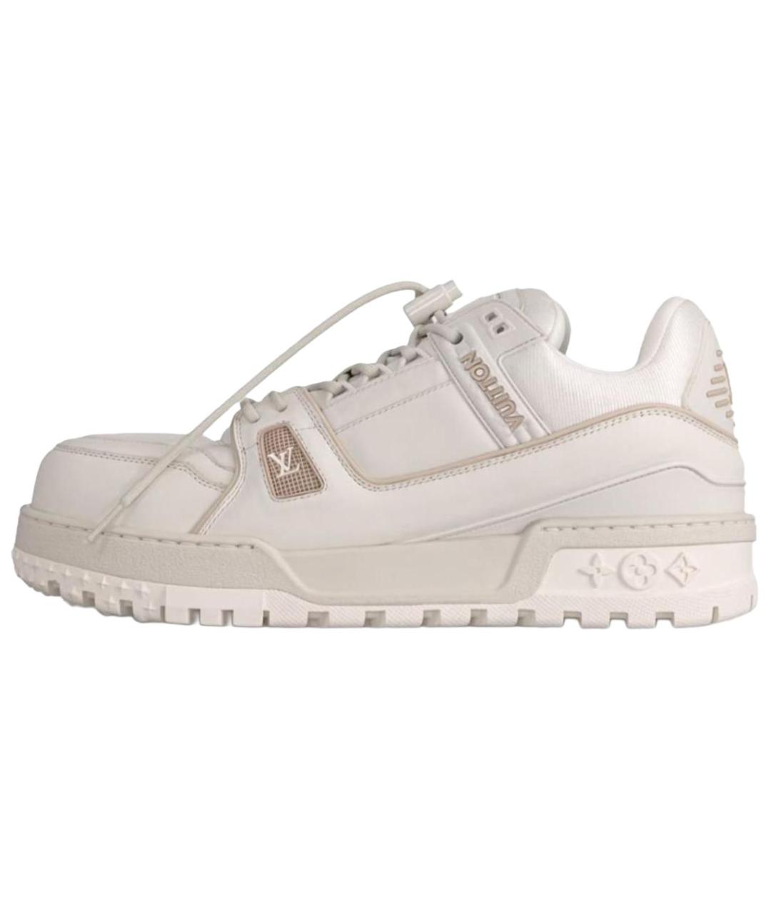 LOUIS VUITTON Белые кожаные кроссовки, фото 2