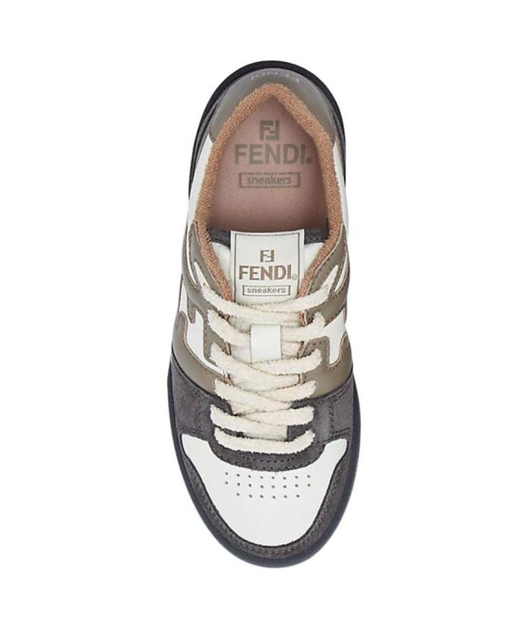 FENDI Мульти кожаные кеды, фото 4