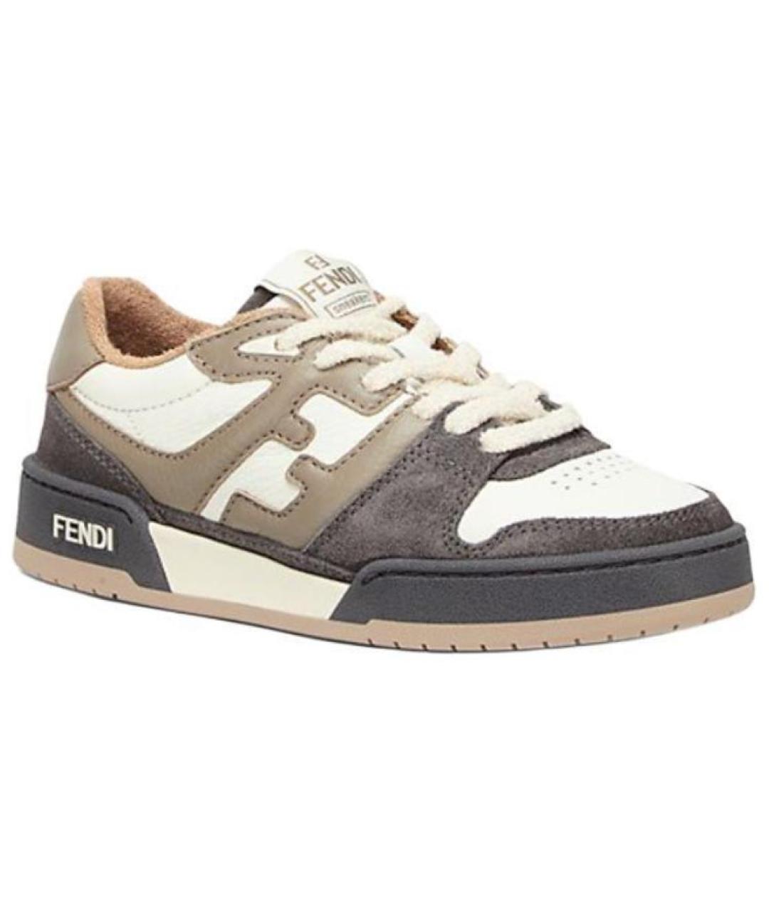 FENDI Мульти кожаные кеды, фото 3