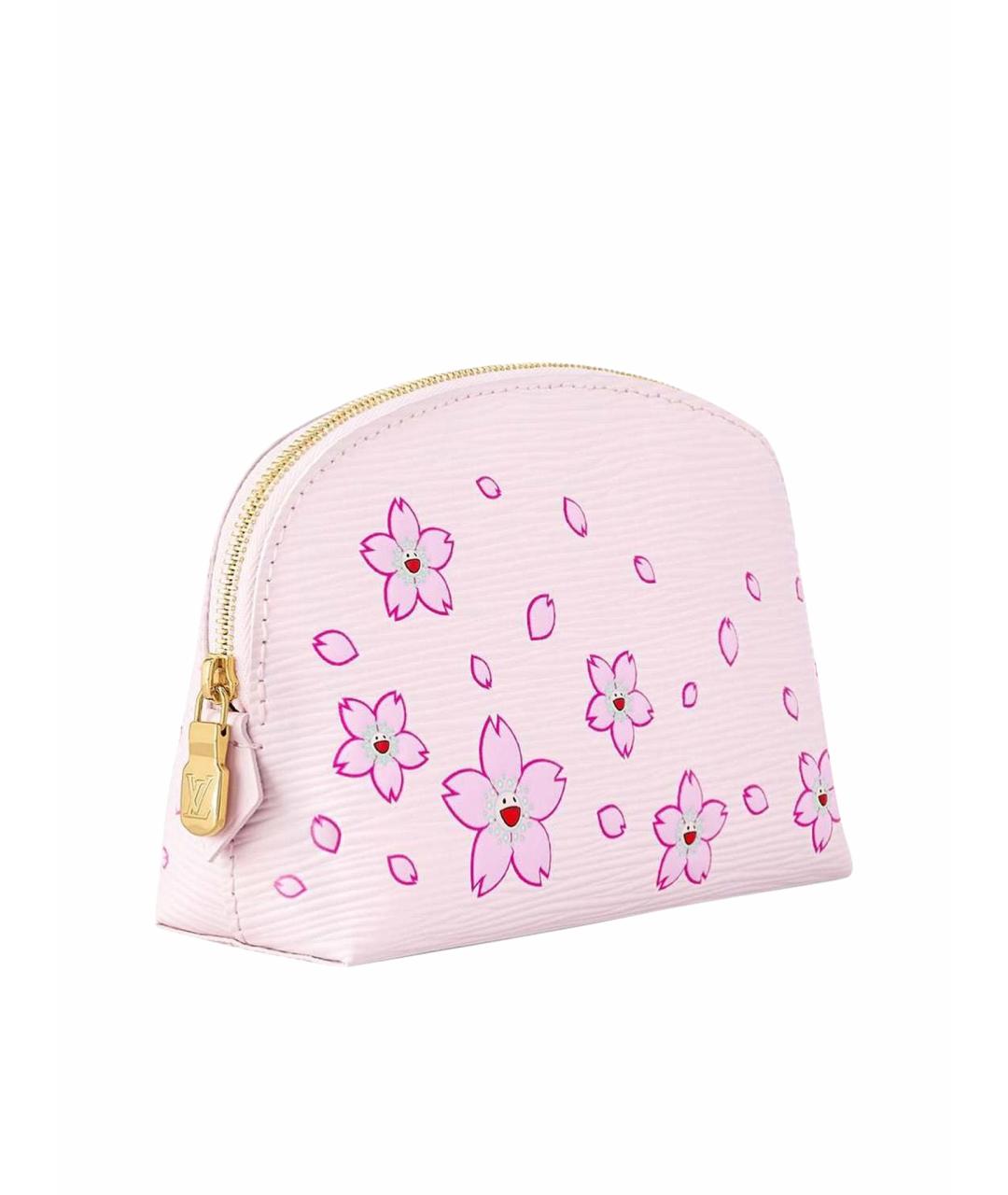 LOUIS VUITTON Розовая кожаная косметичка, фото 1