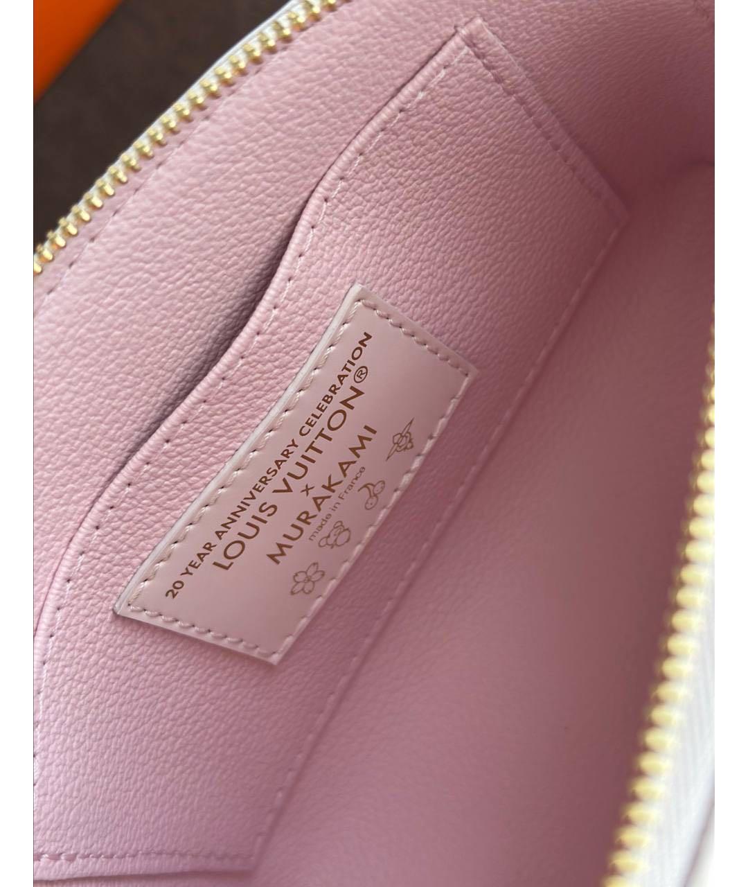 LOUIS VUITTON Розовая кожаная косметичка, фото 3