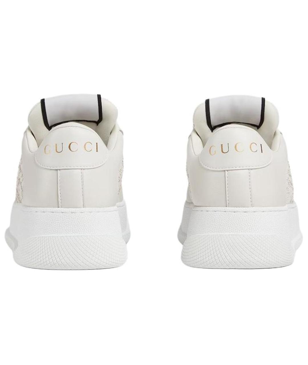 GUCCI Серые кожаные кроссовки, фото 5