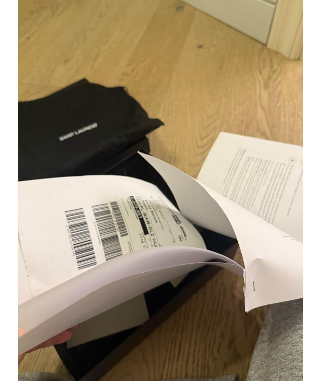 SAINT LAURENT Зеленая кожаная сумка через плечо, фото 6