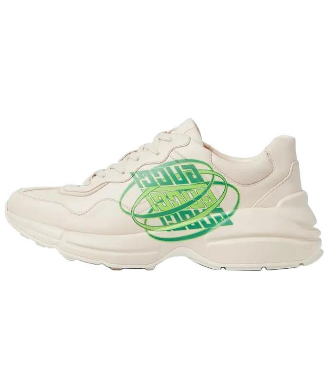 GUCCI Белые низкие кроссовки / кеды, фото 2